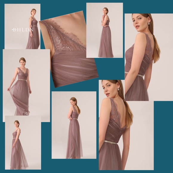 Anthropologie | BHLD Violet Grey Gown - Picture 3 of 4